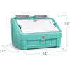 image:imageStep2 2in1 Toy Box amp Art Lid Kids Toy Storage Bin amp Organizer Easel amp Chest in One Made of Durable Plastic For Toddlers 2 Years Old TanMint