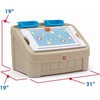 image:imageStep2 2in1 Toy Box amp Art Lid Kids Toy Storage Bin amp Organizer Easel amp Chest in One Made of Durable Plastic For Toddlers 2 Years Old TanTan