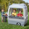 image:imageStep2 Adventure Camper Kids Playhouse IndoorOutdoor Playset with Kitchenette Interactive Doorbell Sounds 52Piece Toy Accessories Durable Plastic For Toddlers 2 YearsPlayhouse