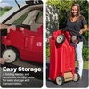 image:imageStep2 All Around Canopy Wagon Kids Ride On Toy Stroller Substitute Includes Seat Belts Made of Durable Plastic Max Weight 75 lbs For Toddlers 155 Years Old