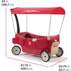 image:imageStep2 All Around Canopy Wagon Kids Ride On Toy Stroller Substitute Includes Seat Belts Made of Durable Plastic Max Weight 75 lbs For Toddlers 155 Years Old