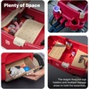 image:imageStep2 All Around Canopy Wagon Kids Ride On Toy Stroller Substitute Includes Seat Belts Made of Durable Plastic Max Weight 75 lbs For Toddlers 155 Years Old