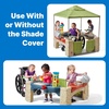 image:imageStep2 All Around Playtime Patio with Canopy Playset  Shaded Outdoor Playhouse for Kids with Realistic Interactive Features Room for Multiple Toddlers to Play  Dimensions 60 H x 475 W x 475 DGreen