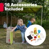 image:imageStep2 All Around Playtime Patio with Canopy Playset  Shaded Outdoor Playhouse for Kids with Realistic Interactive Features Room for Multiple Toddlers to Play  Dimensions 60 H x 475 W x 475 DGreen