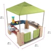 image:imageStep2 All Around Playtime Patio with Canopy Playset  Shaded Outdoor Playhouse for Kids with Realistic Interactive Features Room for Multiple Toddlers to Play  Dimensions 60 H x 475 W x 475 DGreen