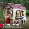 image:imageStep2 Charming Cottage Kids Playhouse Indoor and Outdoor Clubhouse Playset Interactive Sounds Toddlers 2 Years Old Easy to AssemblePlayhouse