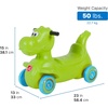image:imageStep2 Dino Dash Kids Push Car Foot Powered Ride On Toy Practice Balance with 4 Wheels Track Not Included Made of Durable Plastic Max Weight 50 lbs for Toddlers 25 Years Old GreenDinosaur