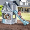 image:imageStep2 Enchanting Adventures 2Story Kids Playhouse Outdoor Playhouse with Kitchenette amp Slide Rock Climbing Wall Made of Durable Plastice For Toddlers 48 Years OldPlayhouse  Slide