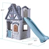image:imageStep2 Enchanting Adventures 2Story Kids Playhouse Outdoor Playhouse with Kitchenette amp Slide Rock Climbing Wall Made of Durable Plastice For Toddlers 48 Years OldPlayhouse  Slide