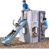 image:imageStep2 Enchanting Adventures 2Story Kids Playhouse Outdoor Playhouse with Kitchenette amp Slide Rock Climbing Wall Made of Durable Plastice For Toddlers 48 Years OldPlayhouse  Slide