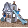 image:imageStep2 Enchanting Adventures 2Story Kids Playhouse Outdoor Playhouse with Kitchenette amp Slide Rock Climbing Wall Made of Durable Plastice For Toddlers 48 Years OldPlayhouse  Slide