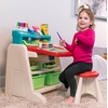 image:imageStep2 Flip amp Doodle Easel Desk With Stool Kids 2 in 1 Activity Table Art Board Made of Durable Plastic For Toddlers 2 Years Old
