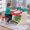 image:imageStep2 Flip amp Doodle Easel Desk With Stool Kids 2 in 1 Activity Table Art Board Made of Durable Plastic For Toddlers 2 Years Old