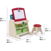 image:imageStep2 Flip amp Doodle Easel Desk With Stool Kids 2 in 1 Activity Table Art Board Made of Durable Plastic For Toddlers 2 Years Old