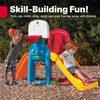 image:imageStep2 Game Time Sports Climber Kids IndoorOutdoor Playset Backyard Playground Set Slide Climbing Wall Basketball Hoop Outside Jungle Gym For Toddlers 26 Years OldClimber and Slide