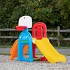 image:imageStep2 Game Time Sports Climber Kids IndoorOutdoor Playset Backyard Playground Set Slide Climbing Wall Basketball Hoop Outside Jungle Gym For Toddlers 26 Years OldClimber and Slide
