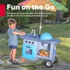 image:imageStep2 Grill amp Go BBQ Cart with Lights and Sounds for Kids Play Toy for Toddlers Ages 3 Years Old Durable Easy Assembly BlueGray