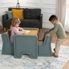 image:imageStep2 Harmony Kids Table amp Chair Set Playroom Activity Table for Arts amp Crafts Made of Durable Plastic for Toddlers 2 Years Old Sage GraySage Gray