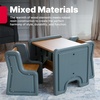 image:imageStep2 Harmony Kids Table amp Chair Set Playroom Activity Table for Arts amp Crafts Made of Durable Plastic for Toddlers 2 Years Old Sage GraySage Gray