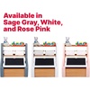 image:imageStep2 Harmony Toy Storage Box Wood and Plastic Shelves for Books Toy Storage Bin with Chalkboard Lid and Clip Easel and Toy Organizer in One WhiteRose Pink