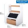 image:imageStep2 Harmony Toy Storage Box Wood and Plastic Shelves for Books Toy Storage Bin with Chalkboard Lid and Clip Easel and Toy Organizer in One WhiteWhite