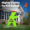 image:imageStep2 Kid Alert Street Safety Sign Kids at Play Signage for Neighborhood Safety 32Inch Tall Reflective Caution Sign with Warning Flag