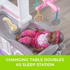 image:imageStep2 Love amp Care Deluxe Baby Doll Nursery Playset for Kids Compact Changing Station amp Crib Made of Durable Plastic Includes Toy Accessories For Toddlers 26 Years Old PinkLavender