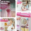 image:imageStep2 Love amp Care Deluxe Baby Doll Nursery Playset for Kids Compact Changing Station amp Crib Made of Durable Plastic Includes Toy Accessories For Toddlers 26 Years Old PinkPink