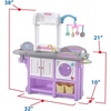 image:imageStep2 Love amp Care Deluxe Baby Doll Nursery Playset for Kids Compact Changing Station amp Crib Made of Durable Plastic Includes Toy Accessories For Toddlers 26 Years Old PinkLavender