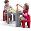 image:imageStep2 Mighty My Size Kids Table amp Chair Set Playroom Activity Table for Arts amp Crafts Made of Durable Plastic For Toddlers 2 Years Old Gray amp RedGray  Red