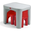 image:imageStep2 Mighty My Size Kids Table amp Chair Set Playroom Activity Table for Arts amp Crafts Made of Durable Plastic For Toddlers 2 Years Old Gray amp RedGray  Red