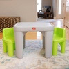 image:imageStep2 Mighty My Size Kids Table amp Chair Set Playroom Activity Table for Arts amp Crafts Made of Durable Plastic For Toddlers 2 Years Old Gray amp RedGray  Green