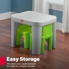 image:imageStep2 Mighty My Size Kids Table amp Chair Set Playroom Activity Table for Arts amp Crafts Made of Durable Plastic For Toddlers 2 Years Old Gray amp RedGray  Green