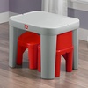 image:imageStep2 Mighty My Size Kids Table amp Chair Set Playroom Activity Table for Arts amp Crafts Made of Durable Plastic For Toddlers 2 Years Old Gray amp RedGray  Red