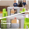 image:imageStep2 Mighty My Size Kids Table amp Chair Set Playroom Activity Table for Arts amp Crafts Made of Durable Plastic For Toddlers 2 Years Old Gray amp RedGray  Green