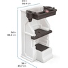 image:imageStep2 Mobile Helper Toddler Step Stool amp Tower Stand Adjustable Height amp Builtin Storage NonSlip Feet Includes Safety Bar Easy Wipe Down for Kids 15 Years Old