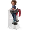 image:imageStep2 Mobile Helper Toddler Step Stool amp Tower Stand Adjustable Height amp Builtin Storage NonSlip Feet Includes Safety Bar Easy Wipe Down for Kids 15 Years Old