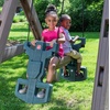 image:imageStep2 Naturally Playful Adventure Lodge Play Center with Glider Kids Outdoor Playset Two Tier Backyard Playground Set Slide Swings Rope Ladder Basketball Hoop Jungle Gym Children 38 Years OldWith Glider Extension