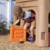 image:imageStep2 Naturally Playful Playhouse Climber and Swing Set Extension for Kids Outdoor Playset with Slide Two Strap Swings and Secret Playhouse Durable Plastic Ages 3 to 8 Years