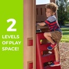 image:imageStep2 Naturally Playful Playhouse Climber and Swing Set Extension for Kids Outdoor Playset with Slide Two Strap Swings and Secret Playhouse Durable Plastic Ages 3 to 8 Years