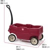 image:imageStep2 Neighborhood Wagon Kids Ride On Toy Stroller Substitute Includes Seat Belts Made of Durable Plastic Max Weight 75 lbs For Toddlers 155 Years Old RedRed