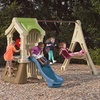image:imageStep2 Play Up Gym Set for Kids Outdoor Swing Set Backyard Slide Swings Playhouse amp Crawl Space Two Tier Easy Set Up Toddlers Ages 36 Years OldSwing Set