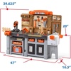 image:imageStep2 Pro Play Kids Workshop with Utility Bench IndoorOutdoor Tool Bench for Children Interactive Play with Sounds Made of Durable Plastic Includes 76 Piece Toy Accessories Toddlers 3 Years Old