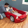 image:imageStep2 Roadster ToddlertoTwin Bed Crib to Twin Transition Race Car Bed Adjustable Ages 3 Years Old Easy Assembly RedRed Roadster