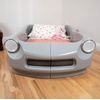 image:imageStep2 Roadster ToddlertoTwin Bed Transition Race Car Bed for Boys amp Girls Adjustable Made of Durable Plastic For Toddlers 3 Years Old Gray
