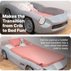 image:imageStep2 Roadster ToddlertoTwin Bed Transition Race Car Bed for Boys amp Girls Adjustable Made of Durable Plastic For Toddlers 3 Years Old Gray