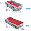 image:imageStep2 Roadster ToddlertoTwin Bed Transition Race Car Bed for Boys amp Girls Adjustable Made of Durable Plastic For Toddlers 3 Years Old Gray