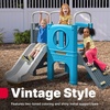 image:imageStep2 Scout amp Slide Climber Kids Outdoor Playset Backyard Playground Set Slide Climbing Wall Tunnel Outside Vintage Style Jungle Gym for Toddlers 26 Years OldClimber