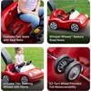 image:imageStep2 SidebySide Push Around Roadster Kids Push Car 2 Seat Ride On Car Seat Belts amp Horn for Toddlers 154 Years Old Red