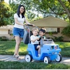 image:imageStep2 SidebySide Push Around SUV Kids Push Car 2 Seats Stroller Substitute Includes Seat Belts amp Horns Made of Durable Plastic Max Weight 100 lbs for Toddlers 155 Years Old GrayBlue